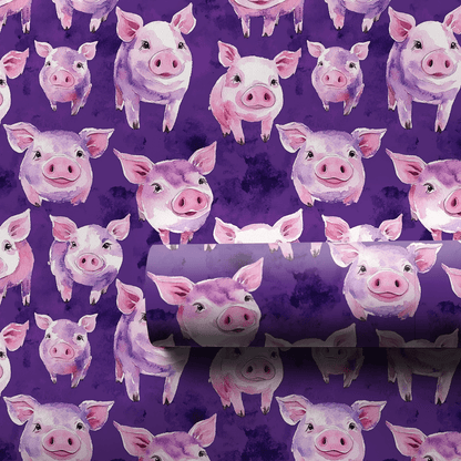 The Purple Pig - Wrapping Paper - Aspen & Arlo
