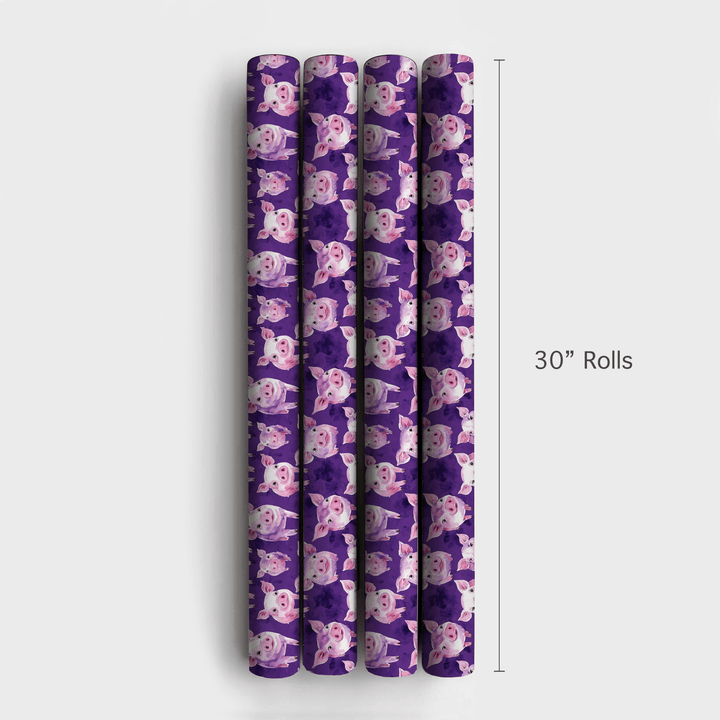 The Purple Pig - Wrapping Paper - Aspen & Arlo