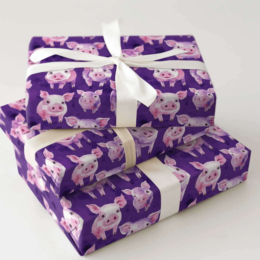 The Purple Pig - Wrapping Paper - Aspen & Arlo