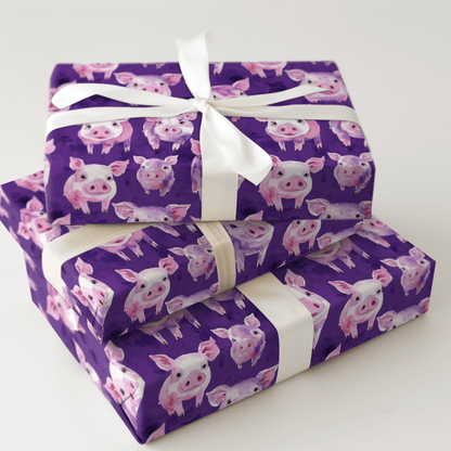 The Purple Pig - Wrapping Paper - Aspen & Arlo