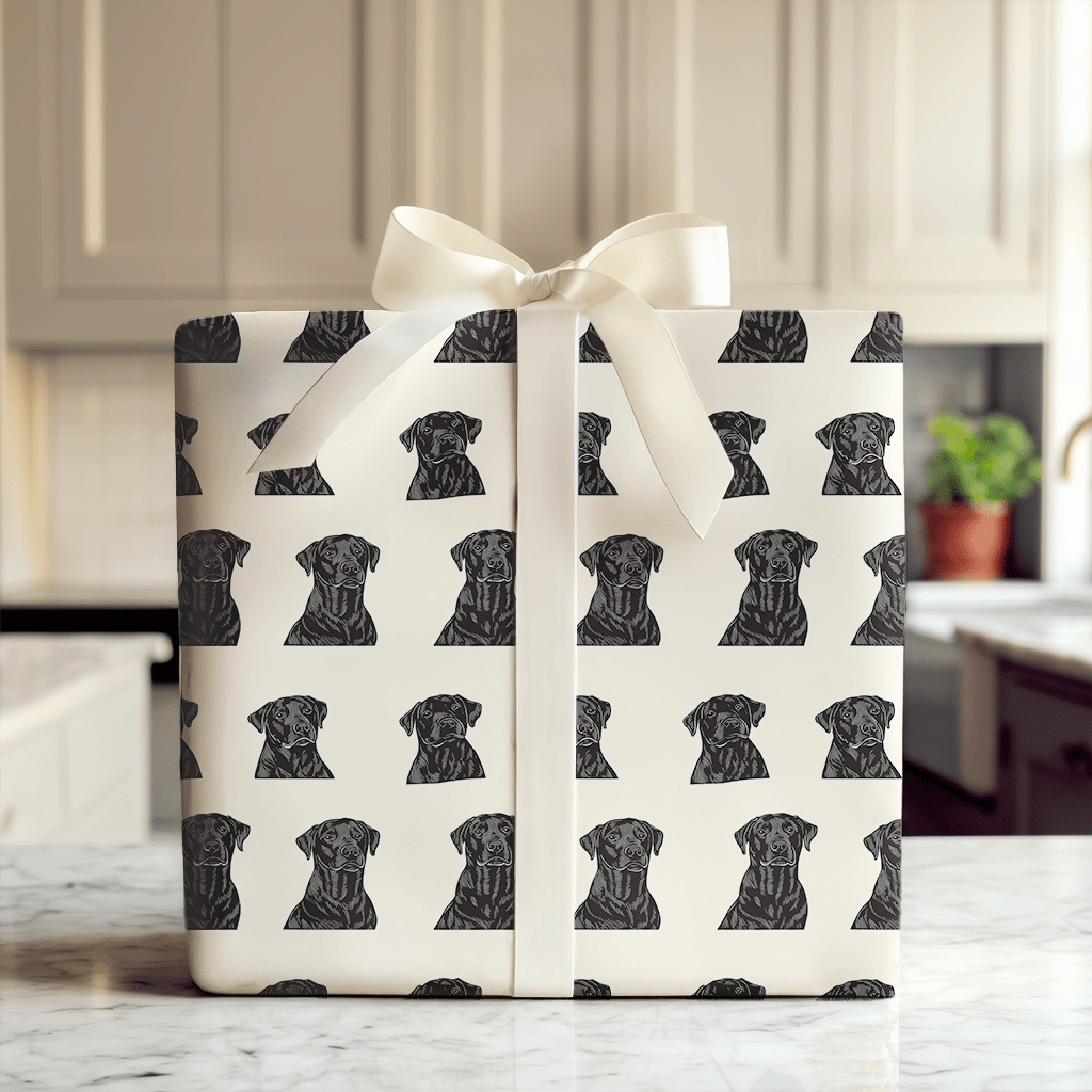 Onyx Dog - Wrapping Paper - Aspen & Arlo