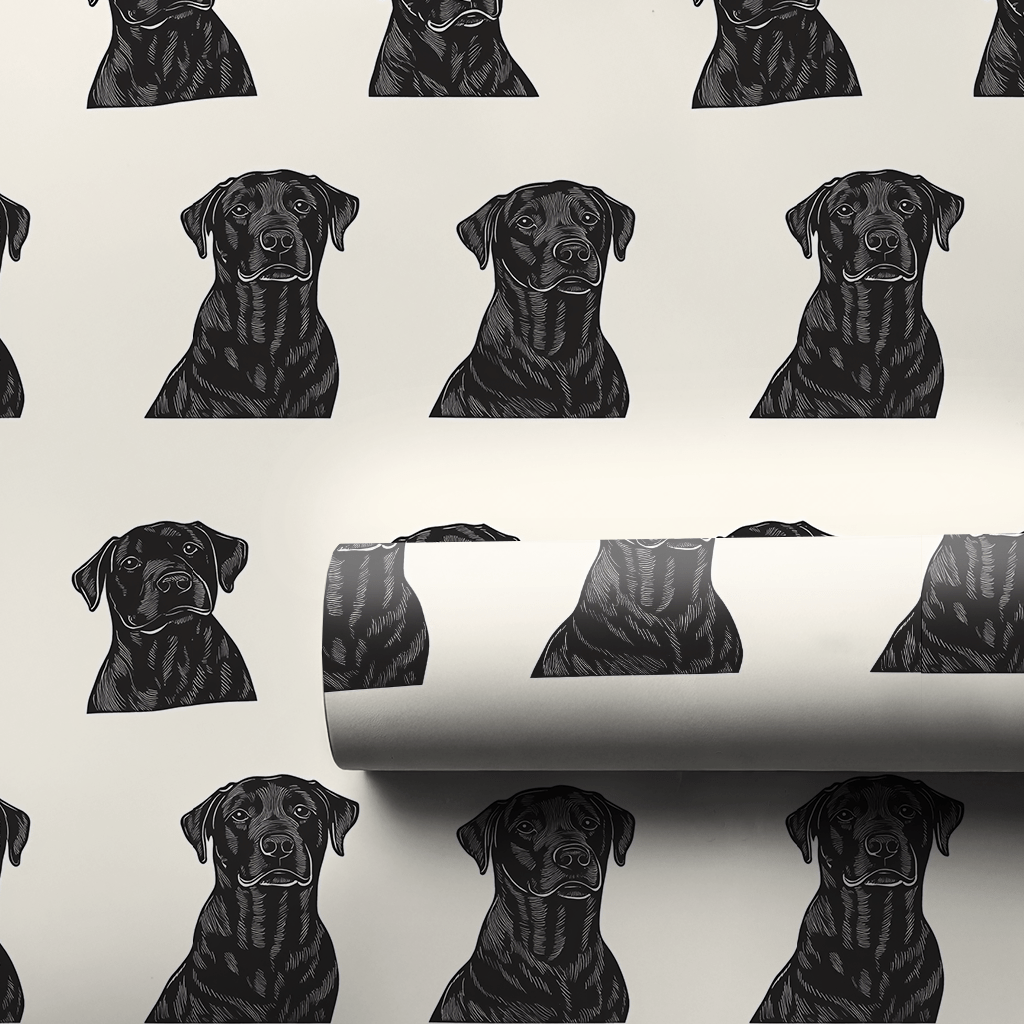 Onyx Dog - Wrapping Paper - Aspen & Arlo
