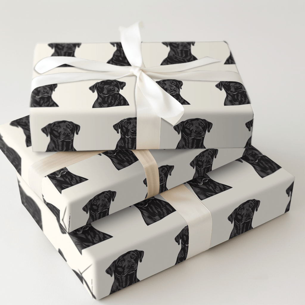 Onyx Dog - Wrapping Paper - Aspen & Arlo