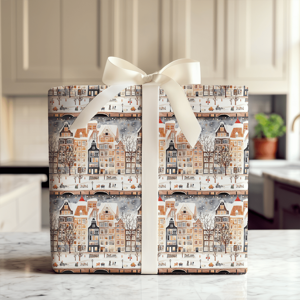 Bike and Bridge - Wrapping Paper - Aspen & Arlo