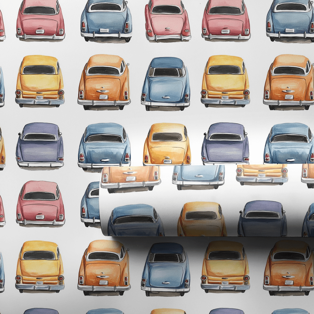 Vintage Porche - Wrapping Paper - Aspen & Arlo