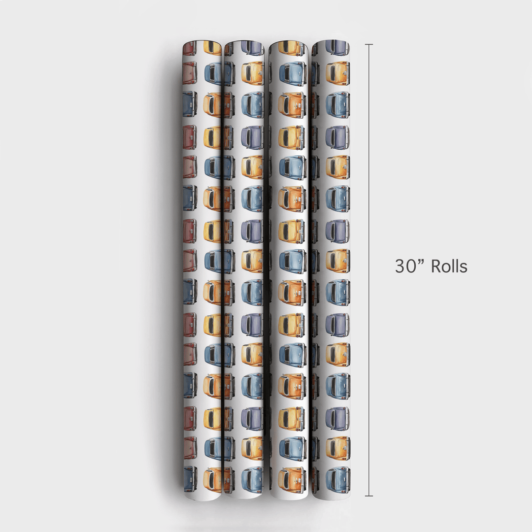 Vintage Porche - Wrapping Paper - Aspen & Arlo