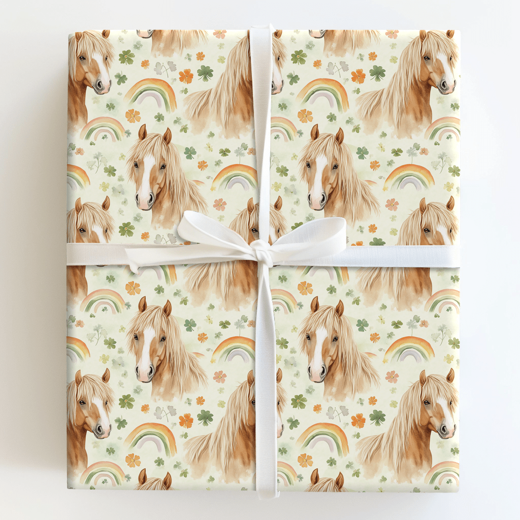 Rainbows with the Haflinger - Wrapping Paper - Aspen & Arlo