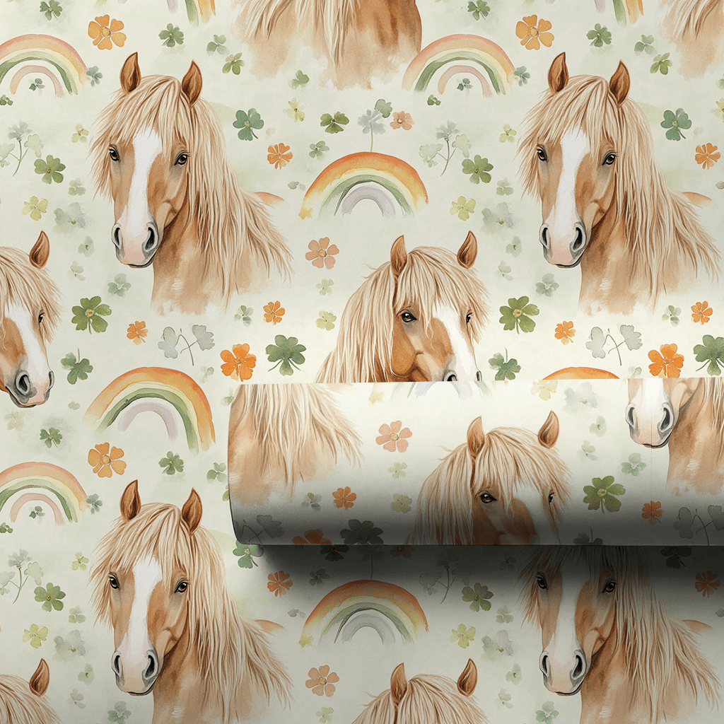 Rainbows with the Haflinger - Wrapping Paper - Aspen & Arlo