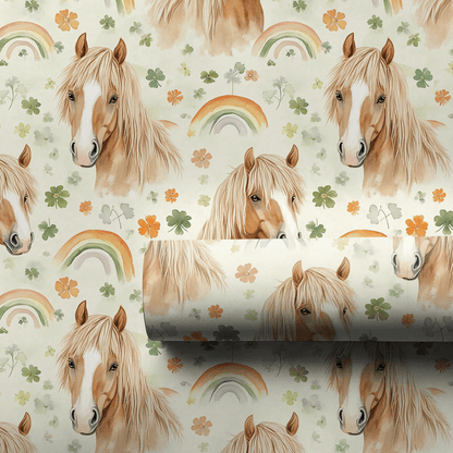 Rainbows with the Haflinger - Wrapping Paper - Aspen & Arlo