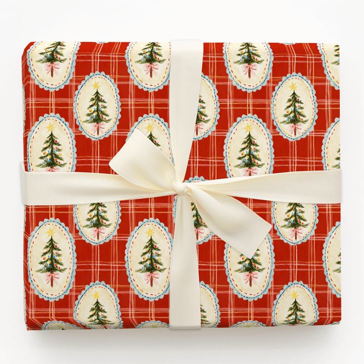 Festive Frame Tartan - Wrapping Paper - Aspen & Arlo
