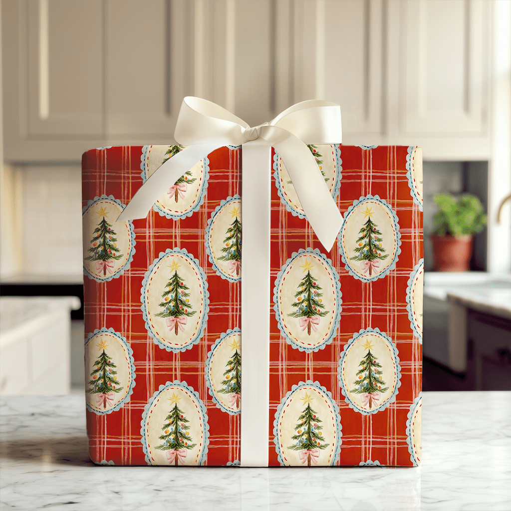 Festive Frame Tartan - Wrapping Paper - Aspen & Arlo