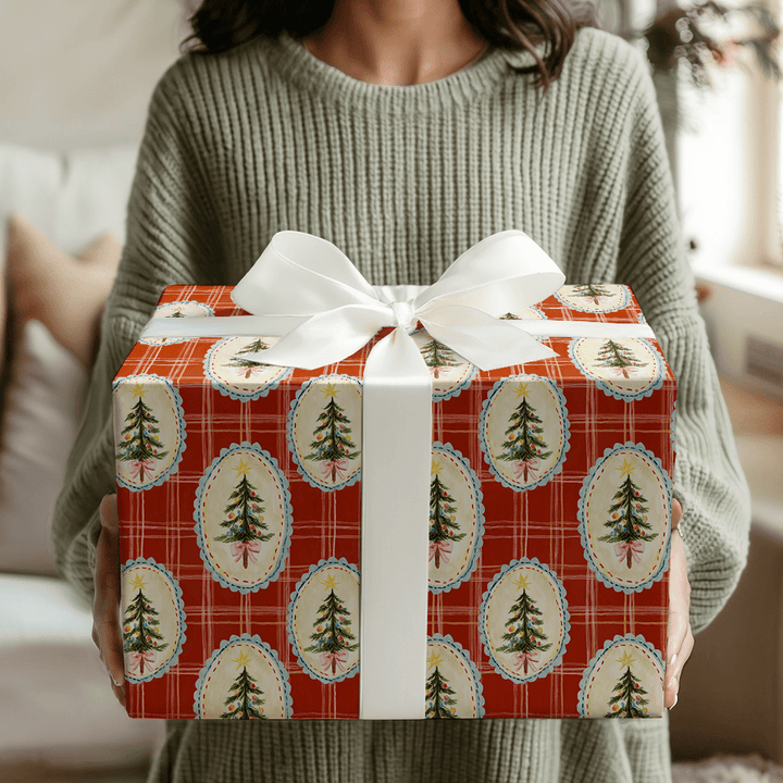 Festive Frame Tartan - Wrapping Paper - Aspen & Arlo