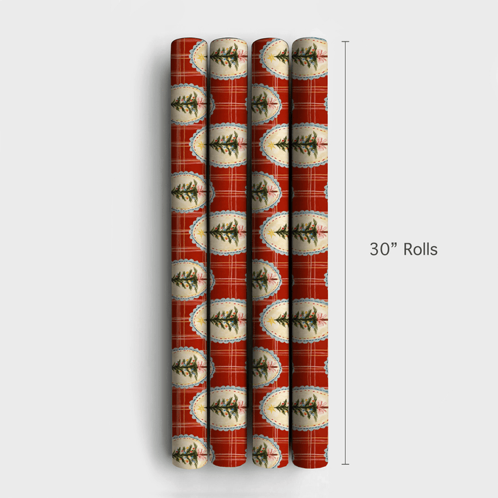 Festive Frame Tartan - Wrapping Paper - Aspen & Arlo