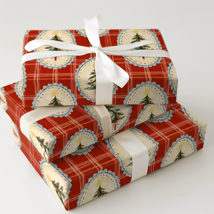 Festive Frame Tartan - Wrapping Paper - Aspen & Arlo