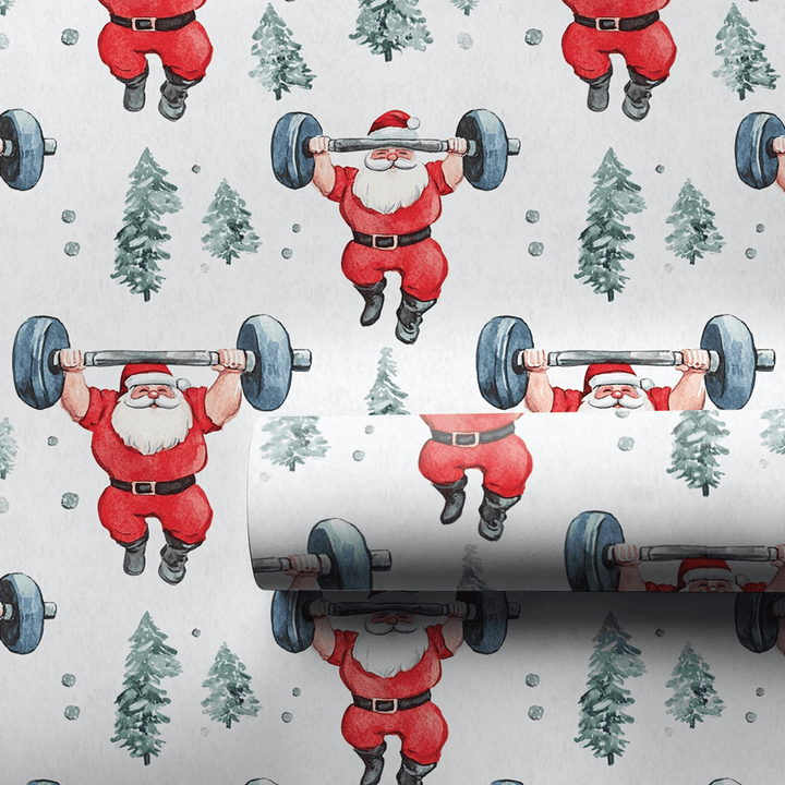 Santa's Holiday Pump - Wrapping Paper - Aspen & Arlo