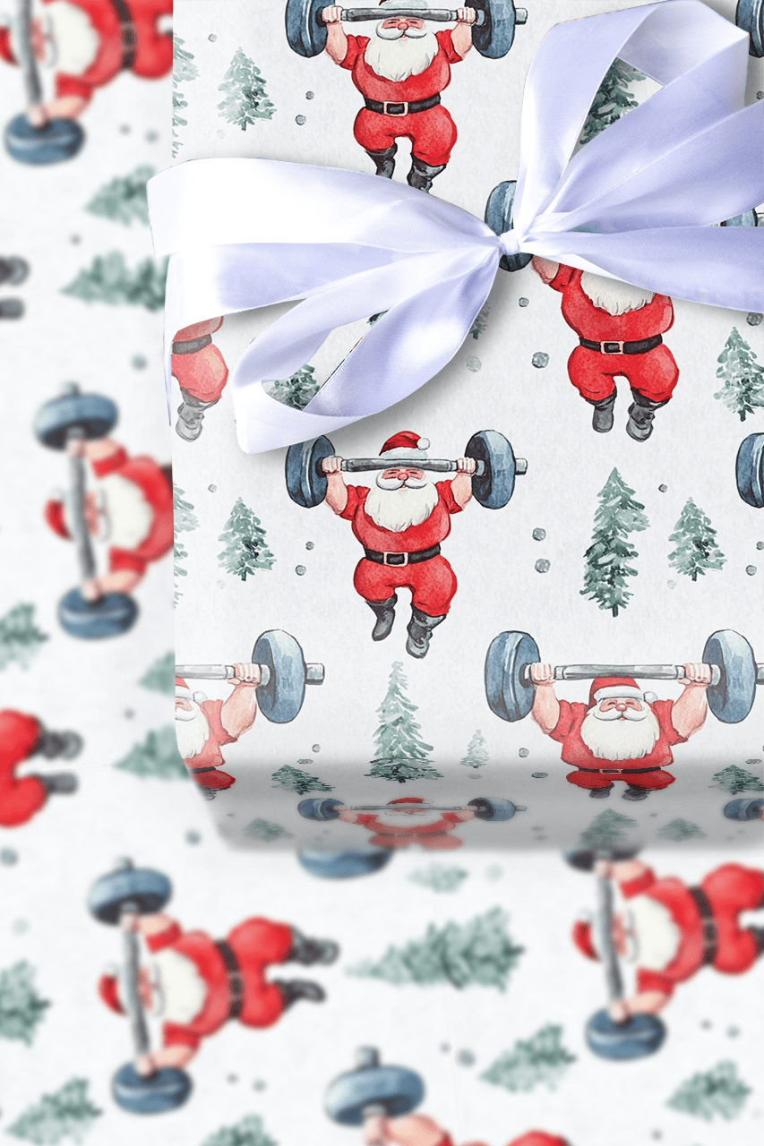 Santa's Holiday Pump - Wrapping Paper - Aspen & Arlo