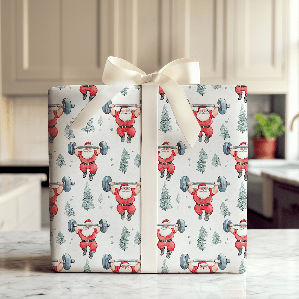 Santa's Holiday Pump - Wrapping Paper - Aspen & Arlo