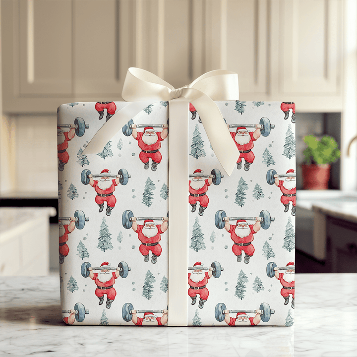 Santa's Holiday Pump - Wrapping Paper - Aspen & Arlo