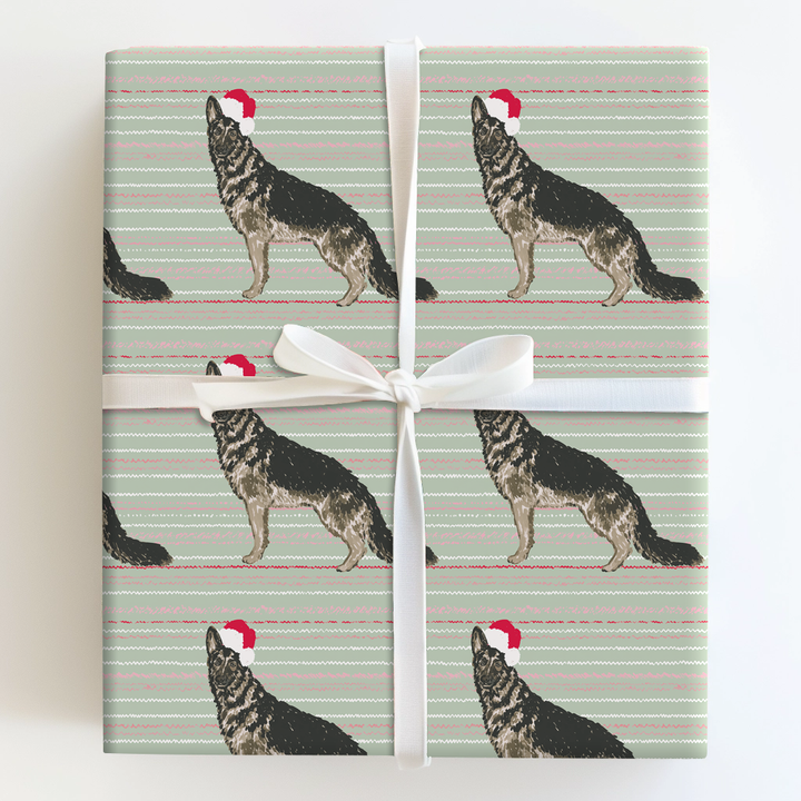 Sable German Shepherd Christmas Stripes