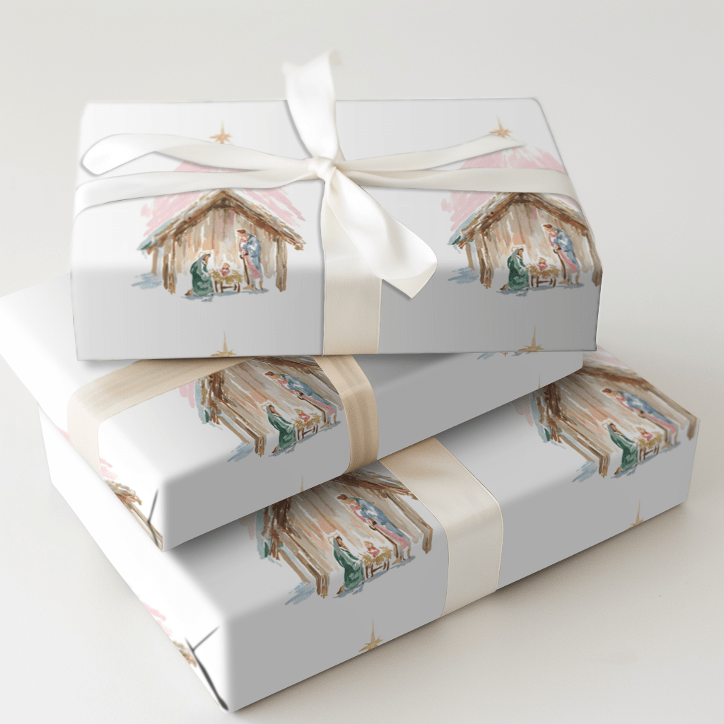 Christmas Nativity - Wrapping Paper - Aspen & Arlo