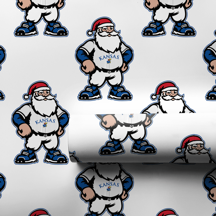 Santa Plays for the Hawks - Wrapping Paper - Aspen & Arlo