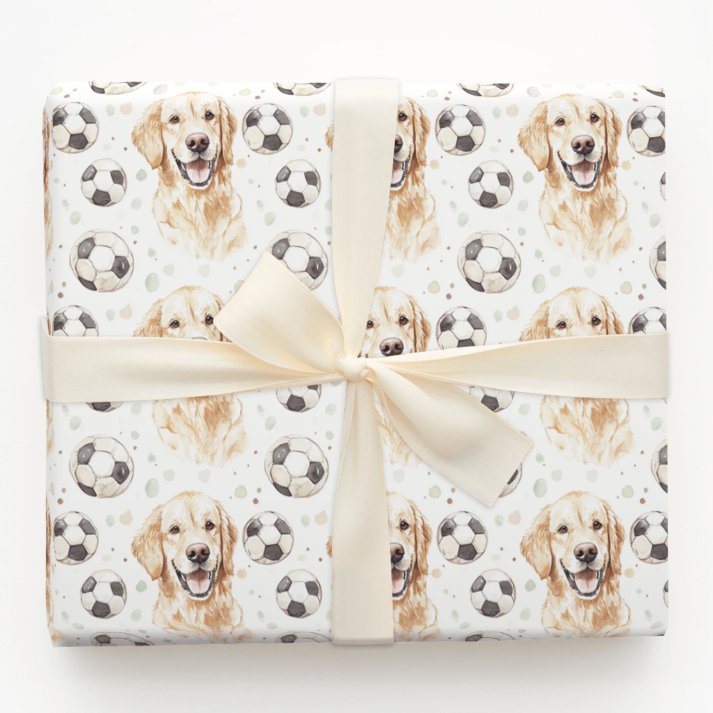 Barking Up a Goal - Wrapping Paper - Aspen & Arlo
