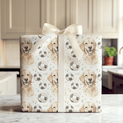 Barking Up a Goal - Wrapping Paper - Aspen & Arlo