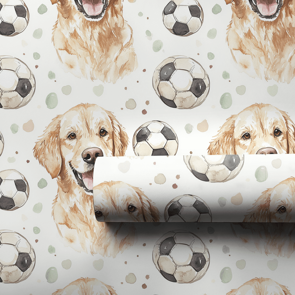 Barking Up a Goal - Wrapping Paper - Aspen & Arlo