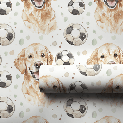 Barking Up a Goal - Wrapping Paper - Aspen & Arlo