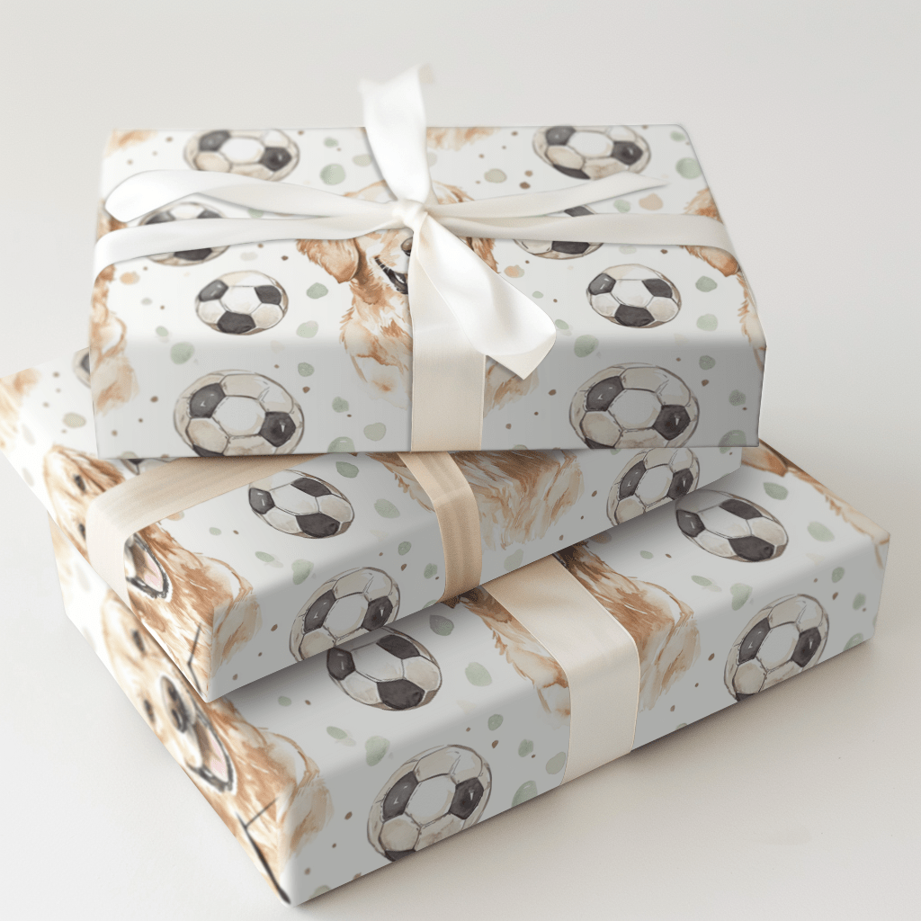 Barking Up a Goal - Wrapping Paper - Aspen & Arlo