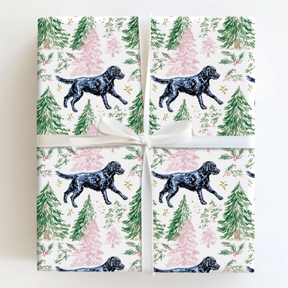 Lucy's Pink Snow Day - Wrapping Paper - Aspen & Arlo