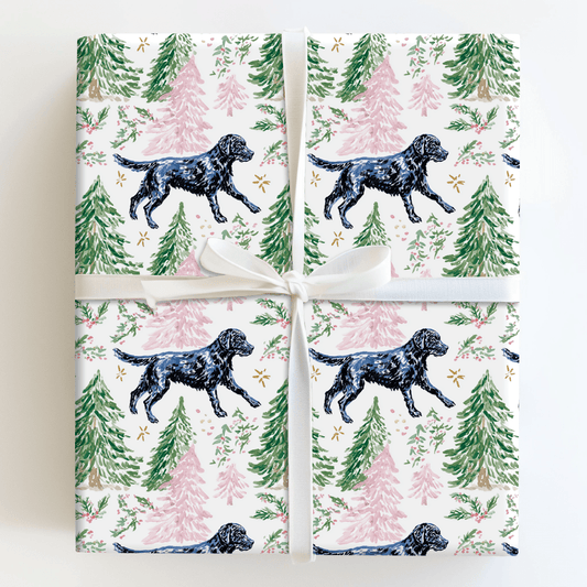 Lucy's Pink Snow Day - Wrapping Paper - Aspen & Arlo
