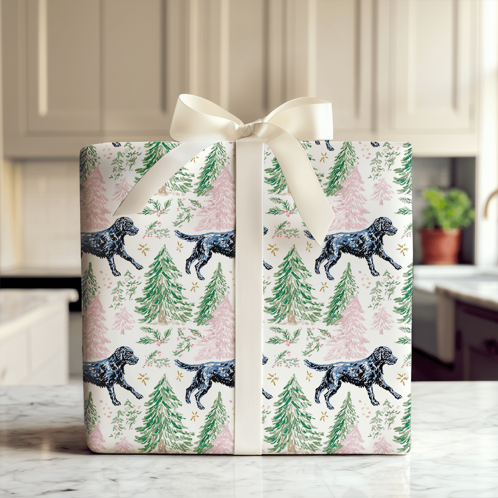 Lucy's Pink Snow Day - Wrapping Paper - Aspen & Arlo