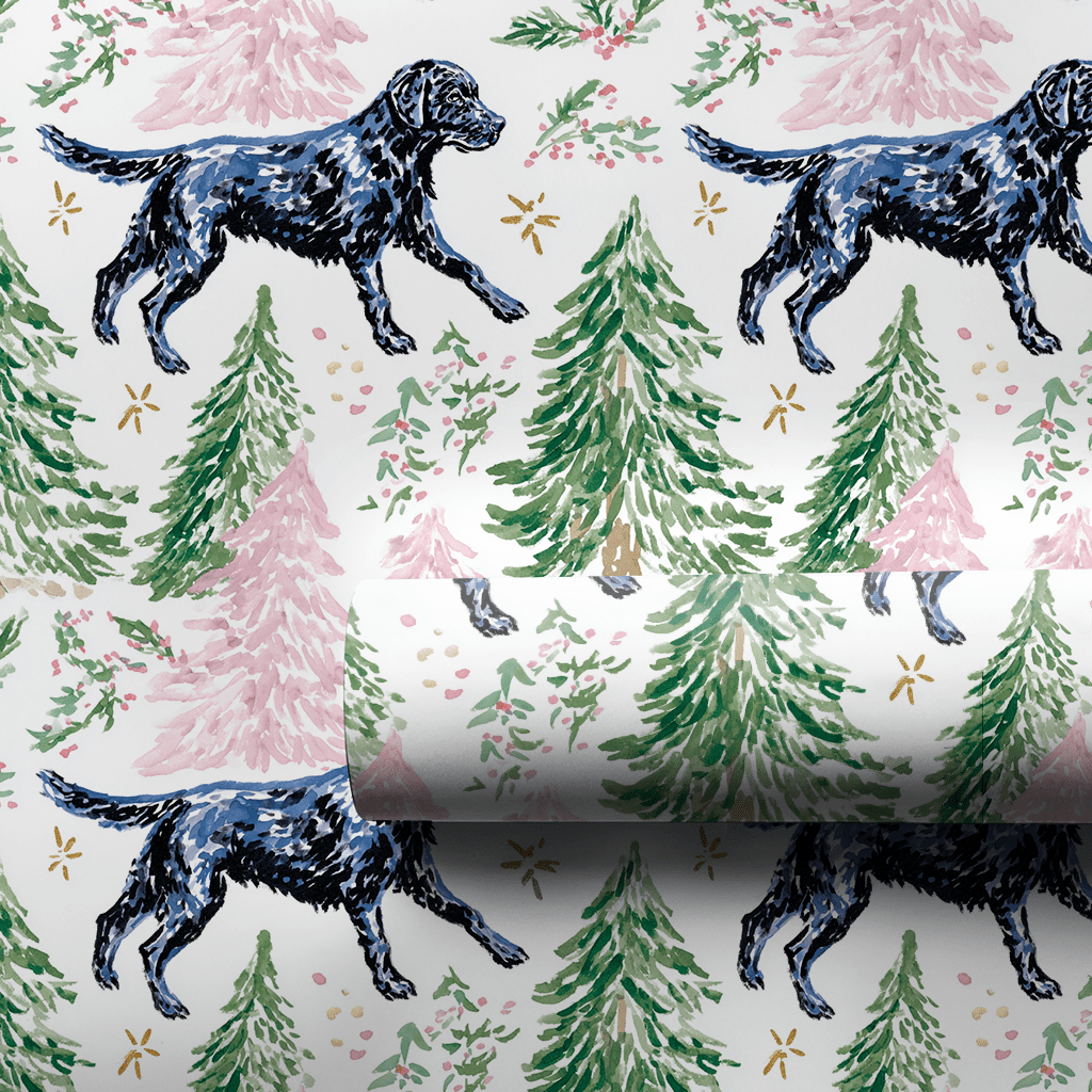 Lucy's Pink Snow Day - Wrapping Paper - Aspen & Arlo