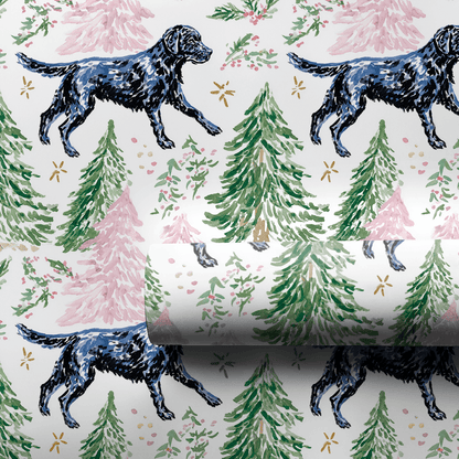 Lucy's Pink Snow Day - Wrapping Paper - Aspen & Arlo