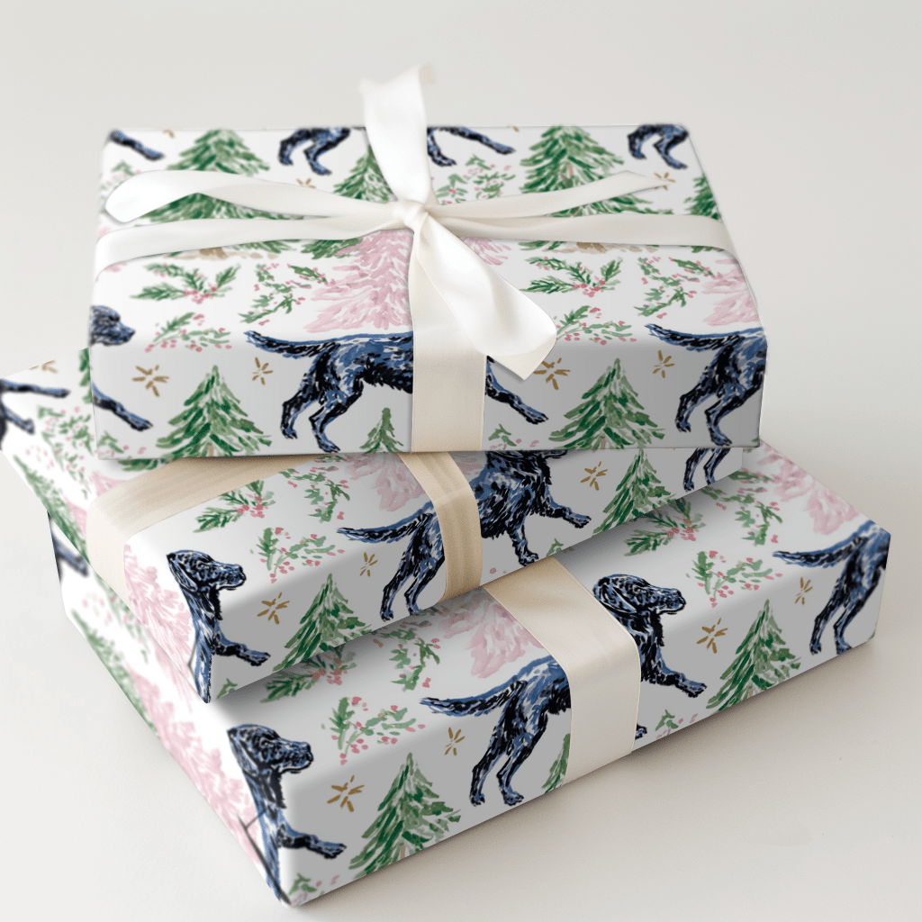 Lucy's Pink Snow Day - Wrapping Paper - Aspen & Arlo