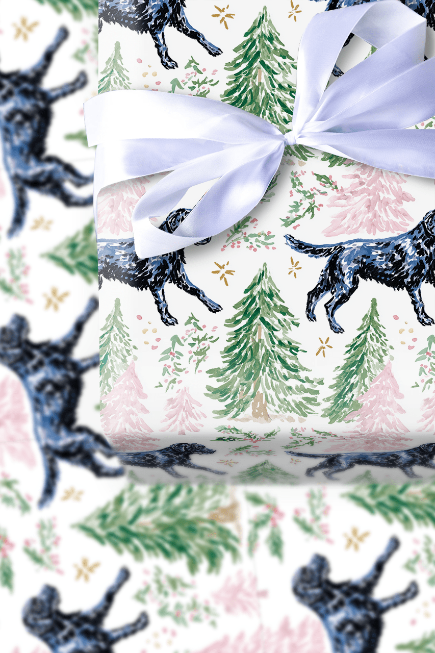 Lucy's Pink Snow Day - Wrapping Paper - Aspen & Arlo