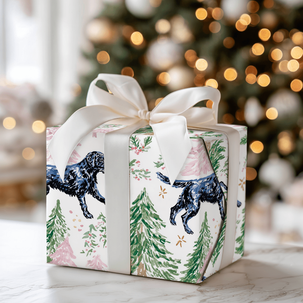 Lucy's Pink Snow Day - Wrapping Paper - Aspen & Arlo