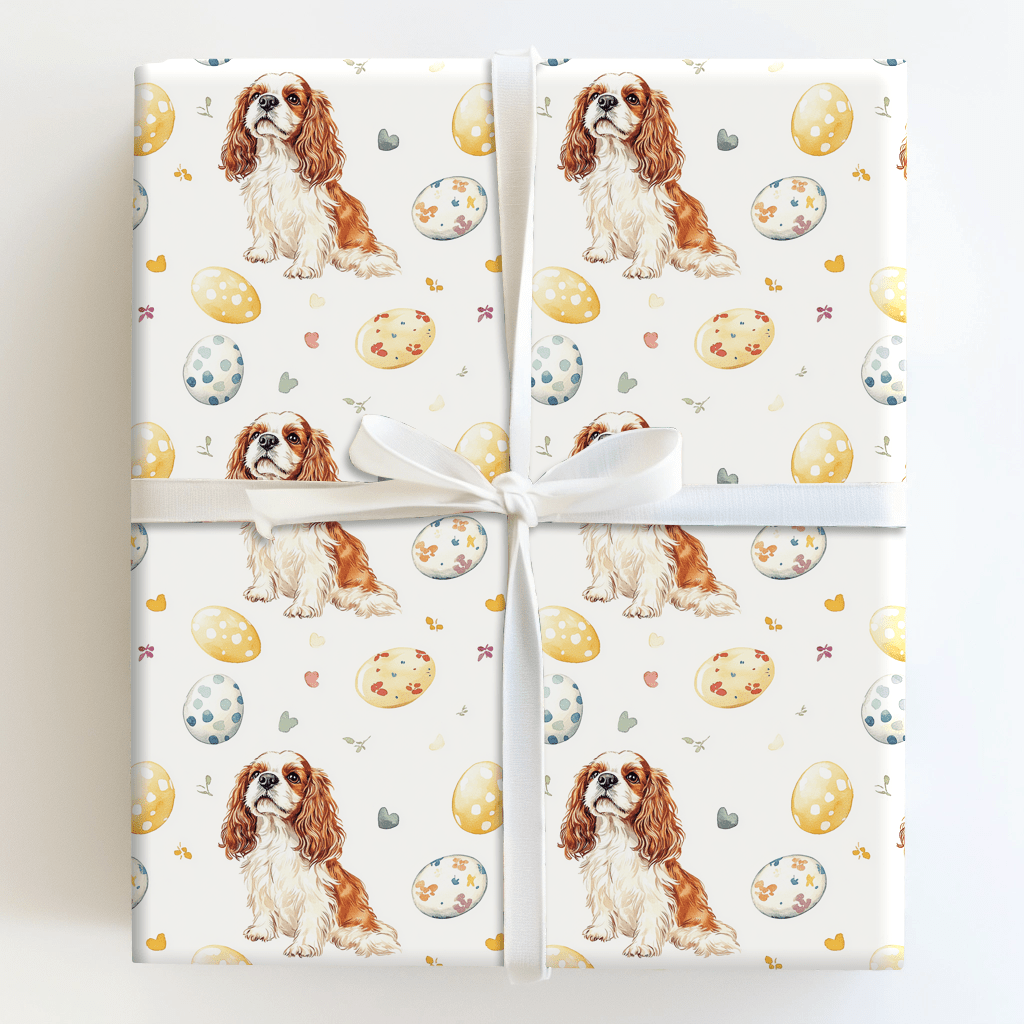Easter Eggs with the Cavalier King Charles - Wrapping Paper - Aspen & Arlo
