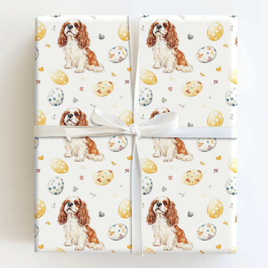Easter Eggs with the Cavalier King Charles - Wrapping Paper - Aspen & Arlo