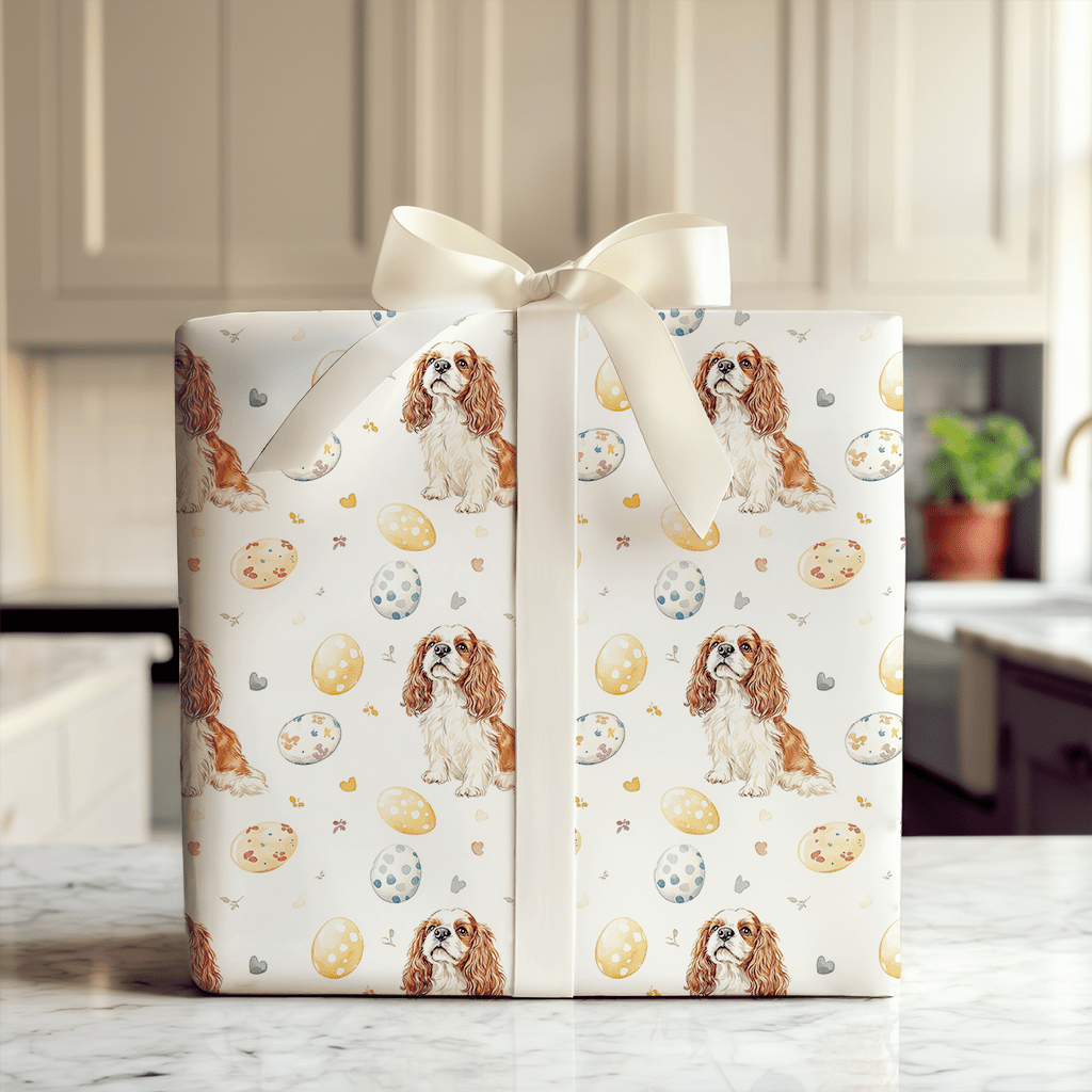 Easter Eggs with the Cavalier King Charles - Wrapping Paper - Aspen & Arlo