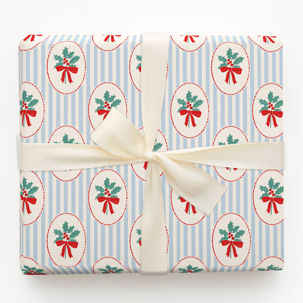 Mistletoe Stripes - Wrapping Paper - Aspen & Arlo