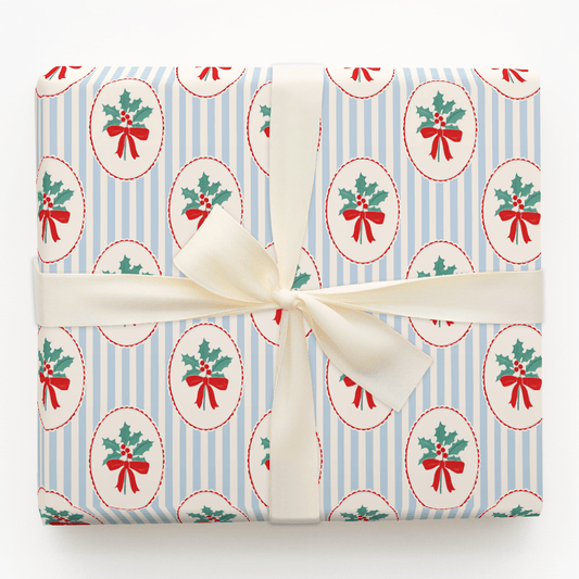 Mistletoe Stripes - Wrapping Paper - Aspen & Arlo