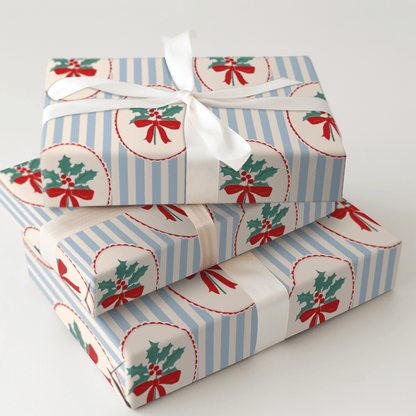 Mistletoe Stripes - Wrapping Paper - Aspen & Arlo