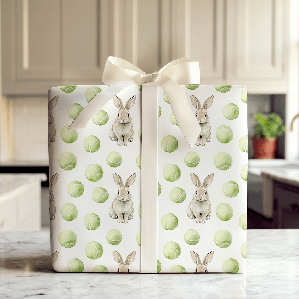 Tennis Hoptitude - Wrapping Paper - Aspen & Arlo