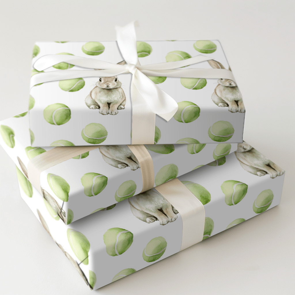Tennis Hoptitude - Wrapping Paper - Aspen & Arlo