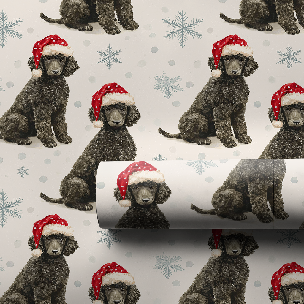 Black Poodle Claus