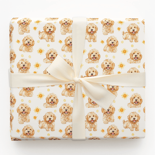Sunny Day with the Goldendoodle - Wrapping Paper - Aspen & Arlo