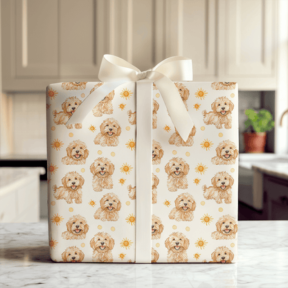 Sunny Day with the Goldendoodle - Wrapping Paper - Aspen & Arlo