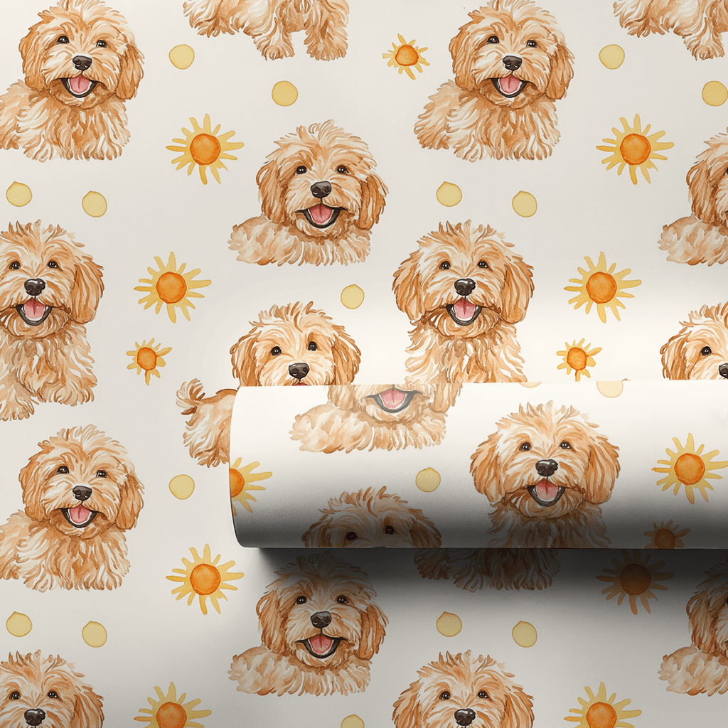 Sunny Day with the Goldendoodle - Wrapping Paper - Aspen & Arlo